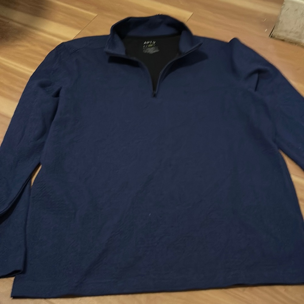 Size large quarter zip pull over blue